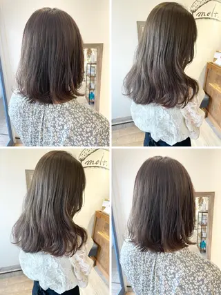 ミディアム カラー 🩰オリーブ/ ベージュ松本咲花🩰のヘアスタイル