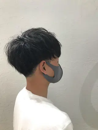 ショート パーマ メンズ ニュアンスパーマ/ レイヤー/茶屋町のヘアスタイル