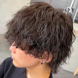 ミディアム パーマ ヘアアレンジ メンズ fifth 石川 凪のヘアスタイル