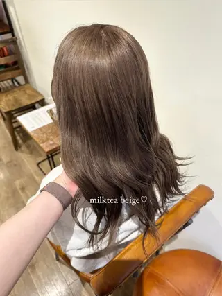 ロング カラー パーマ ヘアアレンジ キッズ ネイル マツエク・マツパ アイブロウ Himawari♡ 柔らかいカラーのヘアスタイル