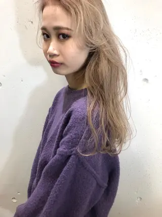 ロング カラー Pia ツボイ ケイタのヘアスタイル