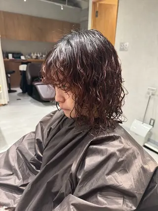 ミディアム レイヤー/ボブパーマ /垢抜け/タクミのヘアスタイル