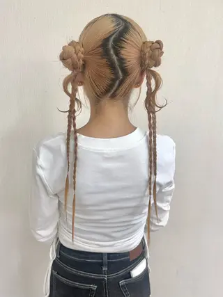 ロング カラー ヘアアレンジ 💖ダブルカラー/ ヘアセット/晴香💖のヘアスタイル