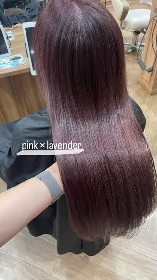 ロング カラー 堀口 鈴花のヘアスタイル