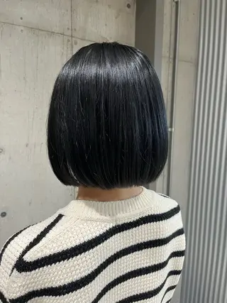 ミディアム カラー ヘアアレンジ ボブ×艶カラー 特化・リクト💥のヘアスタイル