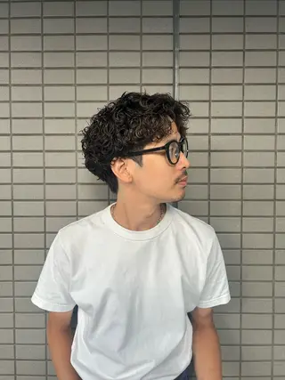 パーマ メンズ 毛流れ/メンズパーマ kanata/溝の口のヘアスタイル