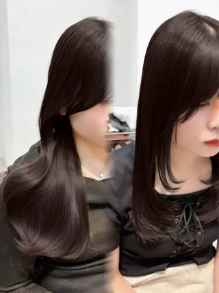 ロング 透明感/チョコカラー 💍TAMA💍のヘアスタイル