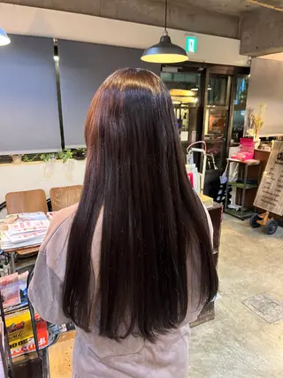 ロング カラー 松原 樹里のヘアスタイル