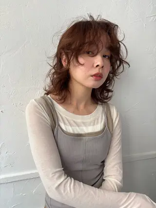 ミディアム 藤井 ユウキのヘアスタイル