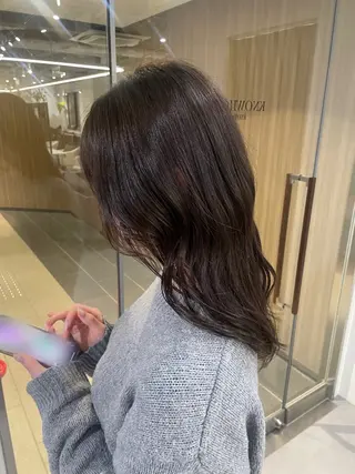 セミロング カラー カラーモデル募集/ 森本明花のヘアスタイル