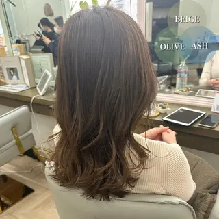 セミロング カラー ✨️美髪矯正×似合わ せ艶カラー✨藤田透のヘアスタイル