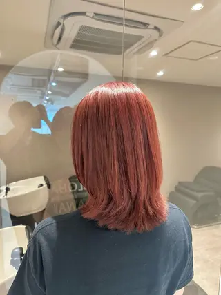 ミディアム カラー 縮毛矯正💎髪質改善 レイヤー✨山内健太郎のヘアスタイル