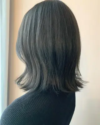 ミディアム カラー hub hair レイヤー/透明感のヘアスタイル