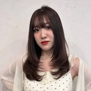 ロング カラー なつき/ 艶カラー/縮毛矯正のヘアスタイル