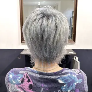 ショート カラー メンズ ハイトーン✨髪質 改善🫧RYOのヘアスタイル