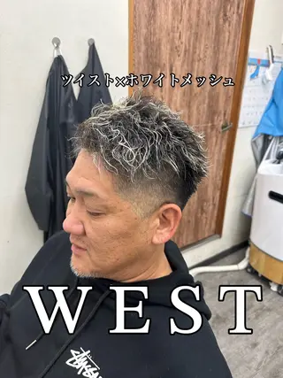 カラー パーマ メンズ WEST✂︎AKI HIRO✂︎大和高田のヘアスタイル