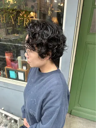 ショート パーマ 清水千優/パーマ/ メンズパーマのヘアスタイル
