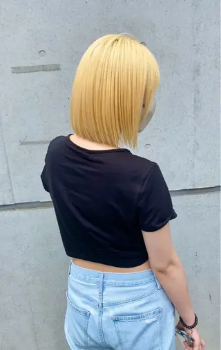 ミディアム カラー ✨原宿ハイトーン ブリーチ職人菊池のヘアスタイル