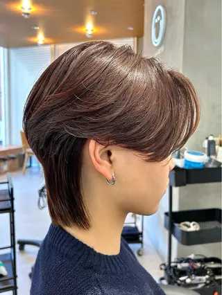 パーマ メンズ 圧倒的 毛流れ センターパートのヘアスタイル