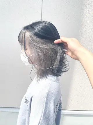 ミディアム カラー ダメージレスブリーチ HIROSHIのヘアスタイル