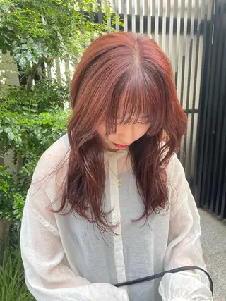 ロング カラー mei|顔まわり ×透明感カラーのヘアスタイル