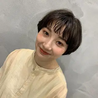 ショート ミルクティーベージュ /三村克彦のヘアスタイル