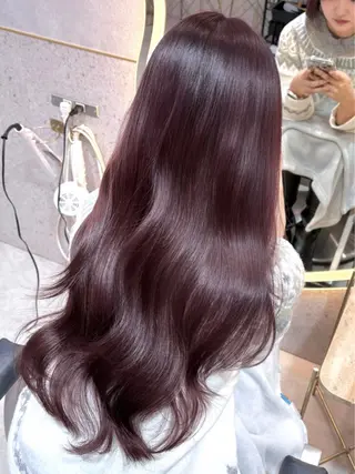 セミロング Loom.by Sea【新宿】所属・暖色カラー/新宿/韓 国風レイヤー鮫島志穂のヘアスタイル