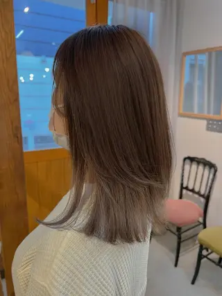 ミディアム 透明感/縮毛/ボブ CHIHIROのヘアスタイル