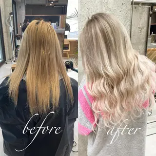 ロング カラー ヘアアレンジ TATSUYA アートディレクターのヘアスタイル
