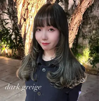 ロング カラー ヘアアレンジ 山中 あるのヘアスタイル