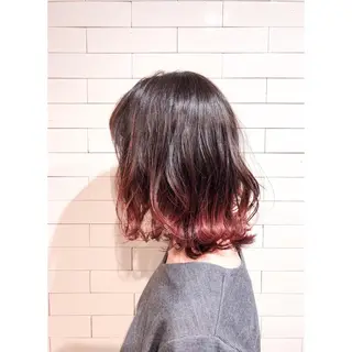 ミディアム EIGHT plum TOKIOリミテッドのヘアスタイル