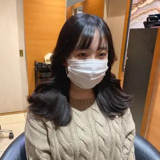 セミロング 韓国ヘア🕊村上 ののこ🕊のヘアスタイル