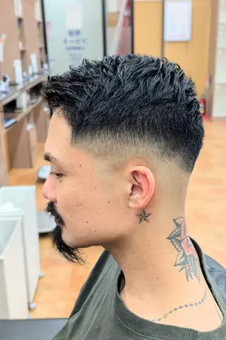 ショート パーマ 理容プラージュ燕三条 福井のヘアスタイル
