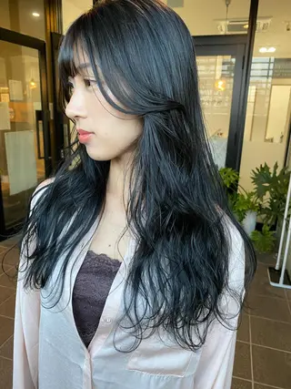 ロング カラー パーマ ヘアアレンジ ネイル マツエク・マツパ 🫧umu.🫧韓国 /レイヤー/ハッシュのヘアスタイル