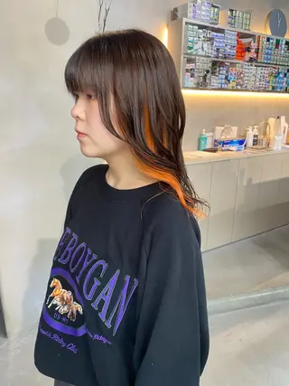 セミロング カラー 前橋 姫奈のヘアスタイル