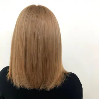 ミディアム カラー ブリーチなしカラー/ 髪質改善　　佐藤 豪のヘアスタイル