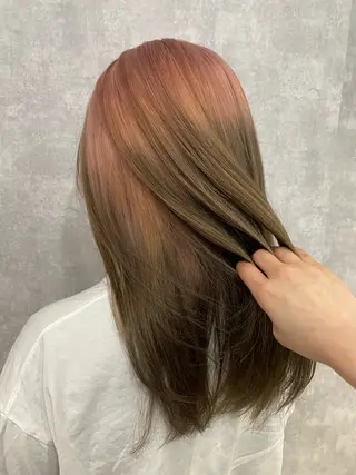 ロング カラー ヘアアレンジ 透明感カラー/推しカ ラー☁️JURAのヘアスタイル