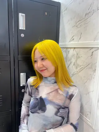 セミロング カラー 韓国ヘア🎀 /♡𝓝𝓸𝓪♡のヘアスタイル