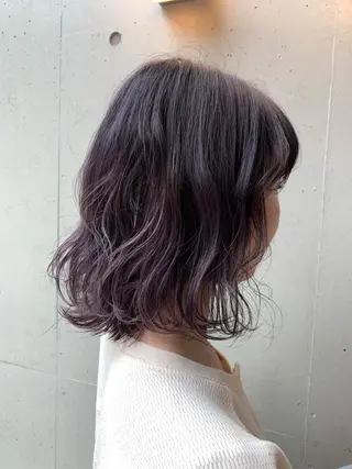 ミディアム カラー 鈴木 まりやのヘアスタイル