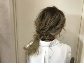 セミロング ヘアアレンジ 🗻飯田誠也🗻 カットカラー得意のヘアスタイル