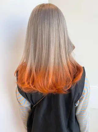 セミロング カラー ウルフカット ハッシュカット/七海のヘアスタイル
