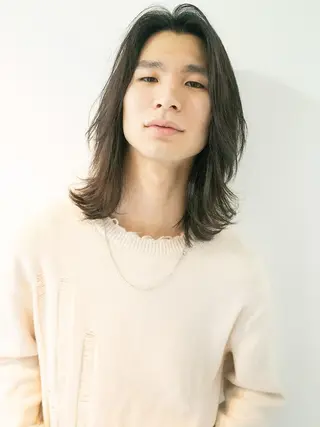 ミディアム カラー パーマ ヘアアレンジ メンズ ハイトーン/レイヤー 🌸さくらのヘアスタイル