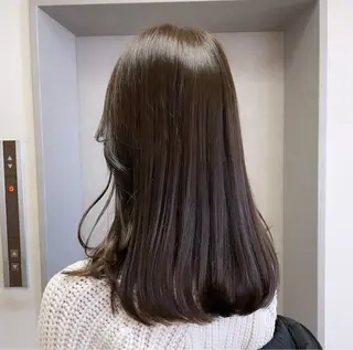 セミロング カラー 暖色/オリーブカラー /中村未来🍒🫒のヘアスタイル