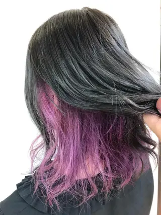 カラー ダブルスキルエクステ /羽エクステ白石宇由のヘアスタイル