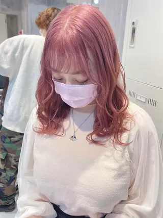 ロング カラー パーマ ヘアアレンジ メンズ キッズ ネイル マツエク・マツパ アイブロウ 🎀韓国レイヤー YURINA🎀のヘアスタイル