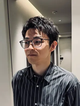 ショート パーマ メンズ メンズ特化 丸山 航輝のヘアスタイル