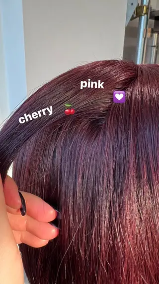 ロング カラー 暗髪🩶ラベンダー/ ブルー/ユウナ🤍のヘアスタイル