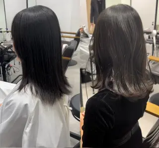 ミディアム ayu omochaのヘアスタイル