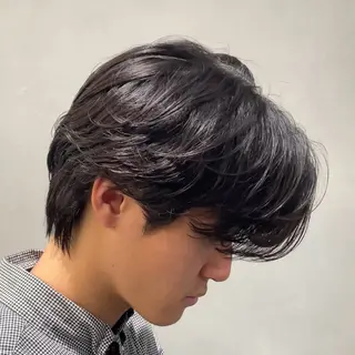 ミディアム パーマ ヘアアレンジ メンズ fifth 石川 凪のヘアスタイル