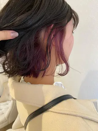 ミディアム カラー 宮内 真乃のヘアスタイル